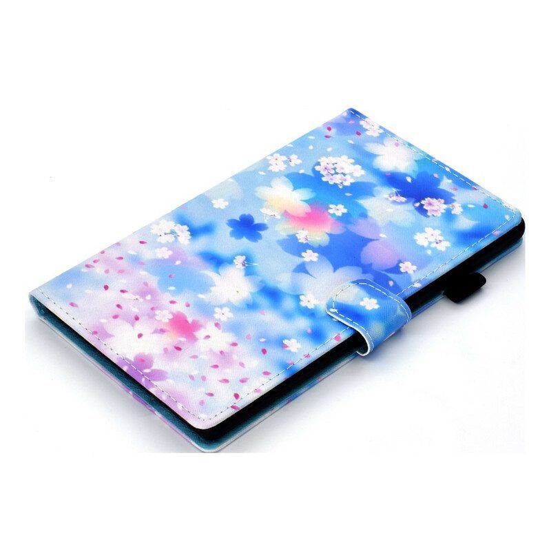 Lederhüllen Für Samsung Galaxy Tab S8 / Tab S7 Aquarellblumen