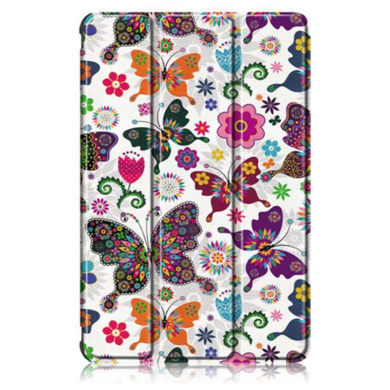 Schutzhülle Für Samsung Galaxy Tab S8 / Tab S7 Verbesserte Schmetterlinge Und Blumen