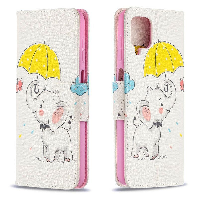 Flip Case Für Samsung Galaxy M12 / A12 Baby Elefant