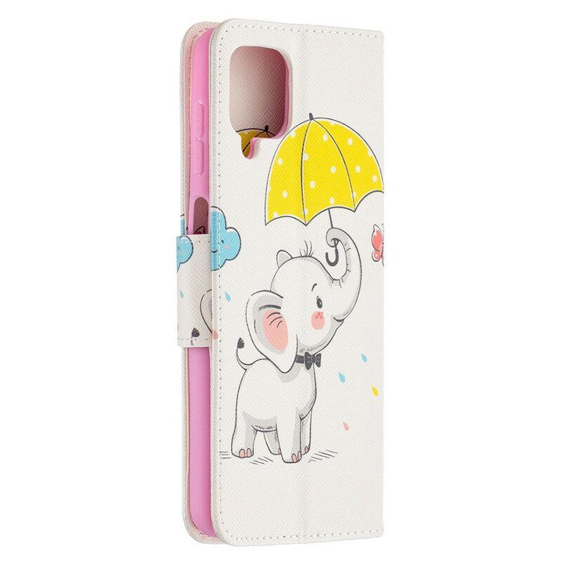 Flip Case Für Samsung Galaxy M12 / A12 Baby Elefant