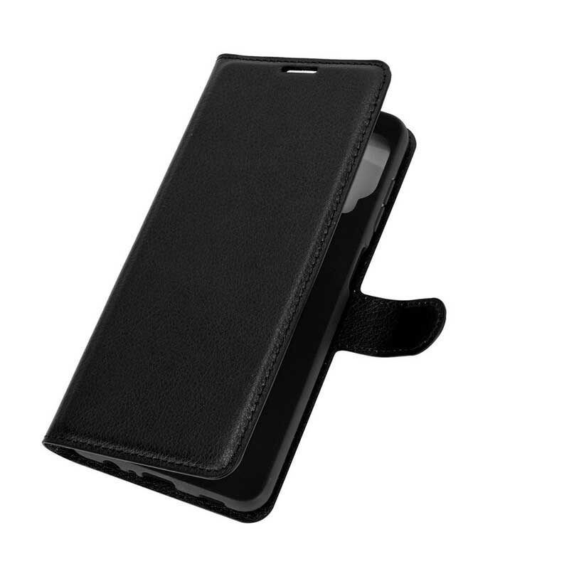 Flip Case Für Samsung Galaxy M12 / A12 Klassisches Lychee-kunstleder