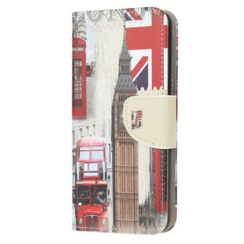 Flip Case Für Samsung Galaxy M12 / A12 Londoner Leben