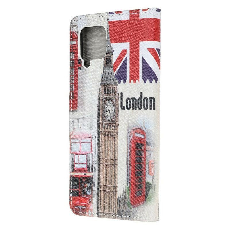Flip Case Für Samsung Galaxy M12 / A12 Londoner Leben