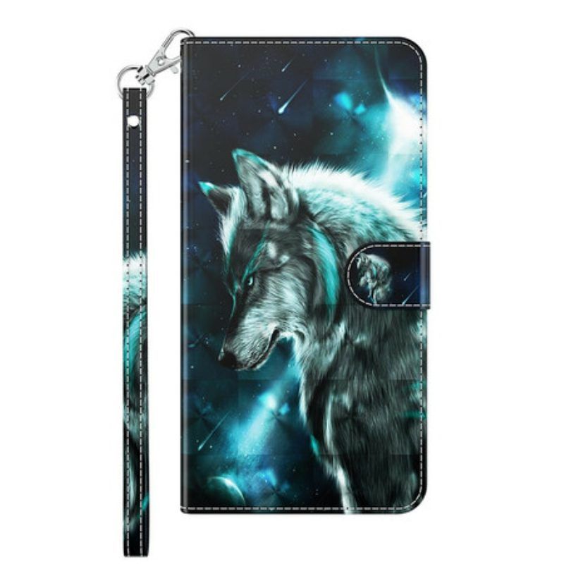 Flip Case Für Samsung Galaxy M12 / A12 Majestätischer Wolf