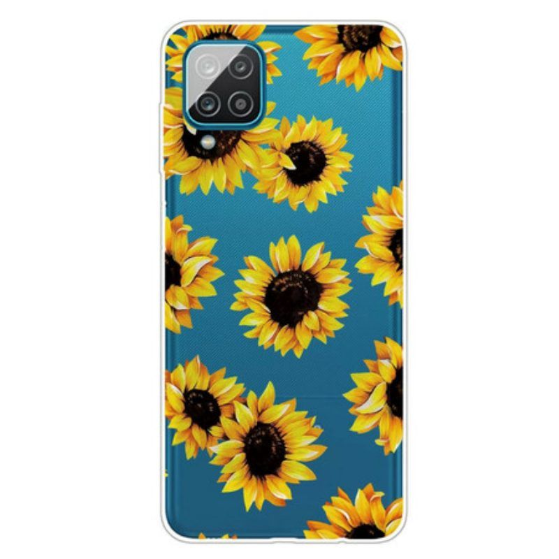 Handyhülle Für Samsung Galaxy M12 / A12 Sonnenblumen