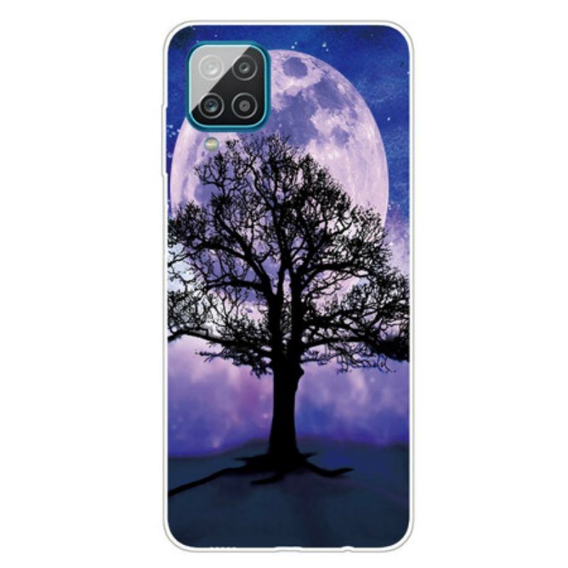 Hülle Für Samsung Galaxy M12 / A12 Baum Und Mond
