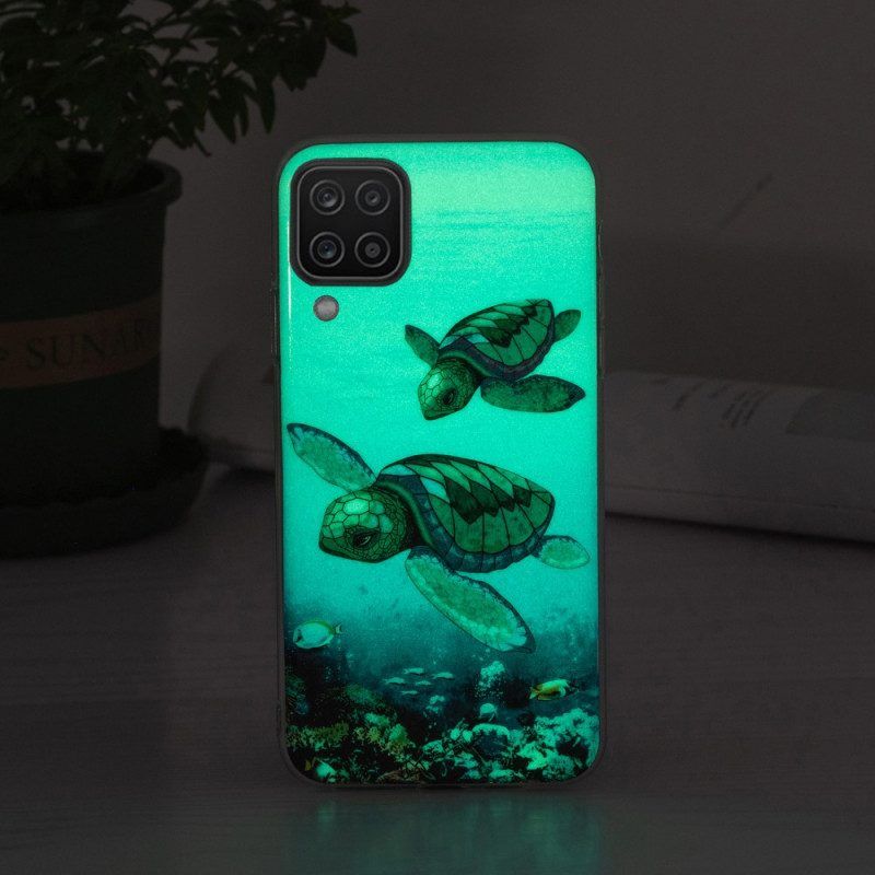 Hülle Für Samsung Galaxy M12 / A12 Fluoreszierende Schildkröten