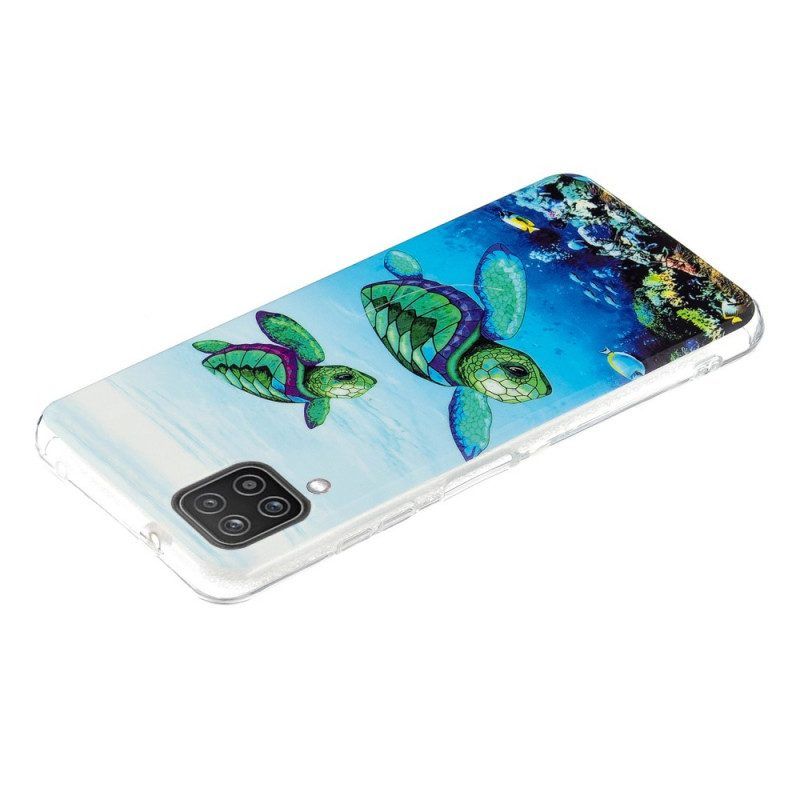 Hülle Für Samsung Galaxy M12 / A12 Fluoreszierende Schildkröten