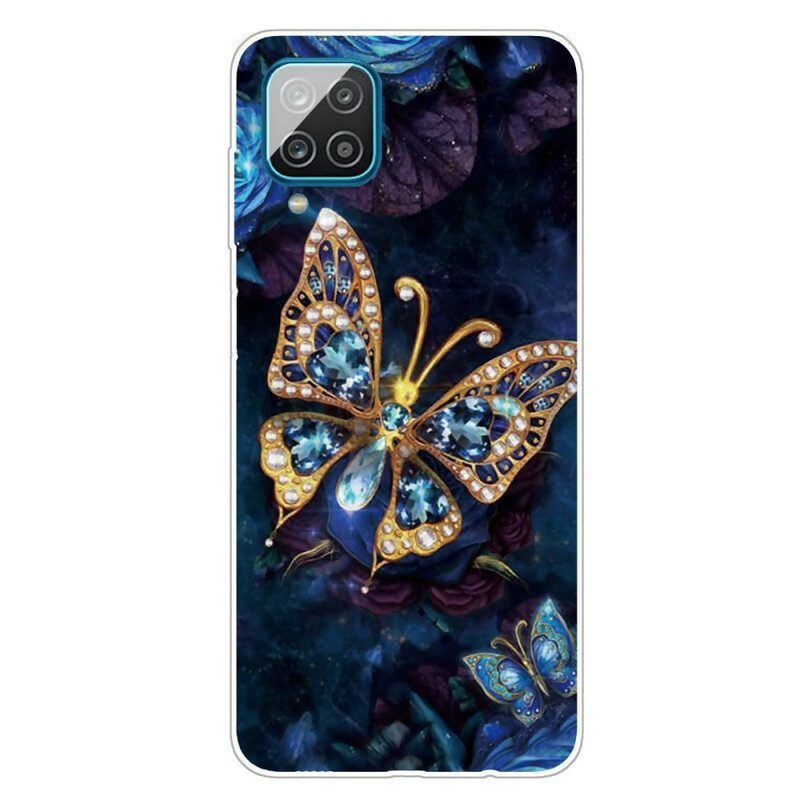 Hülle Für Samsung Galaxy M12 / A12 Schmetterlingsluxus