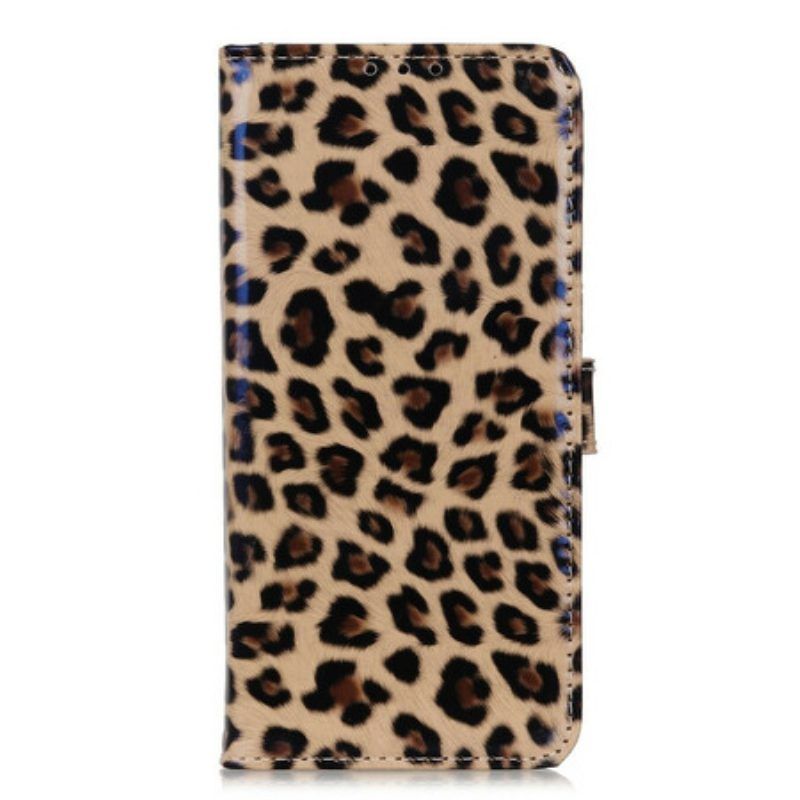 Lederhüllen Für Samsung Galaxy M12 / A12 Einfacher Leopard