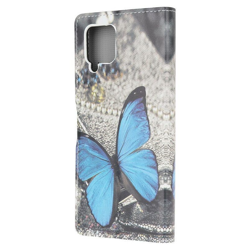 Lederhüllen Für Samsung Galaxy M12 / A12 Königlicher Schmetterling