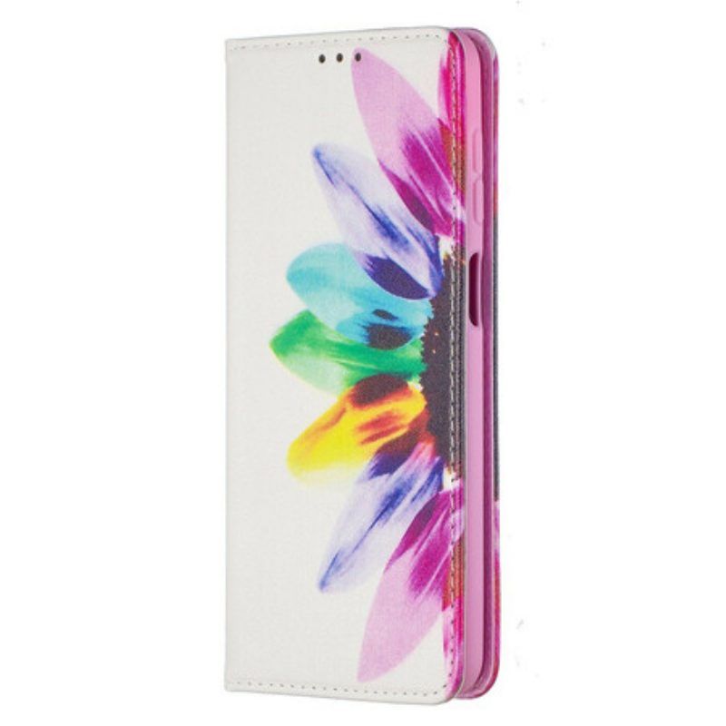 Schutzhülle Für Samsung Galaxy M12 / A12 Flip Case Aquarellblume