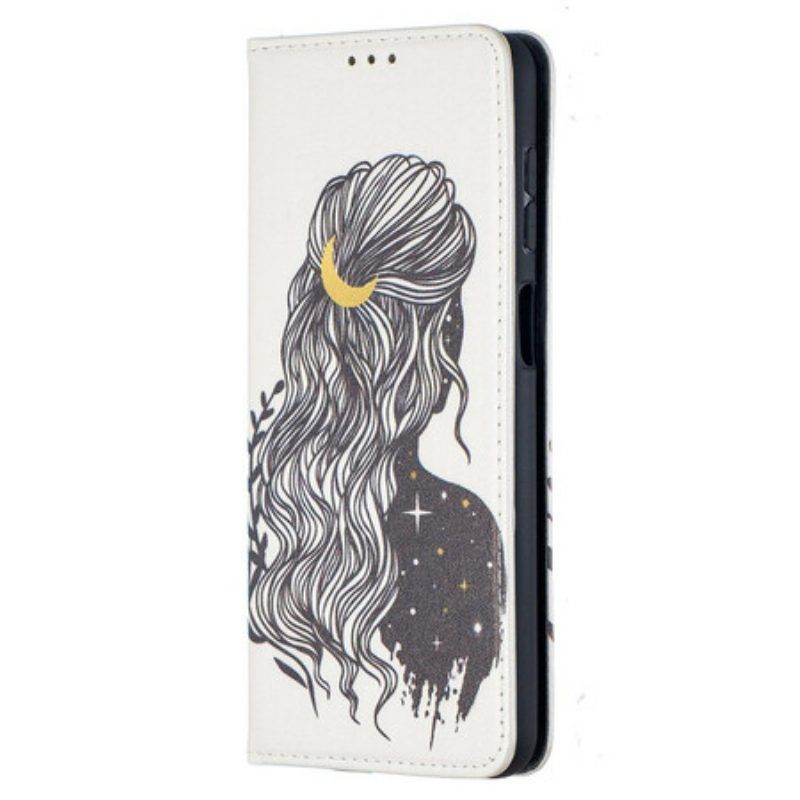 Schutzhülle Für Samsung Galaxy M12 / A12 Flip Case Schöne Haare