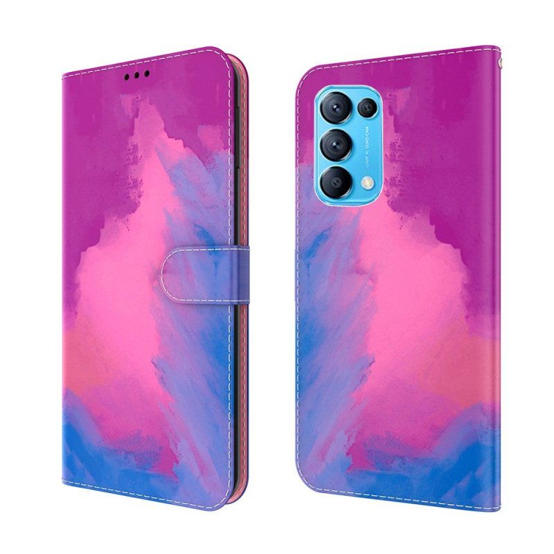 Lederhüllen Für Oppo Find X3 Lite Aquarell