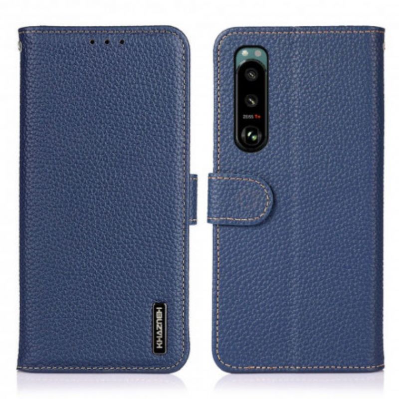 Lederhüllen Für Sony Xperia 5 Iii Khazneh Litschi-leder