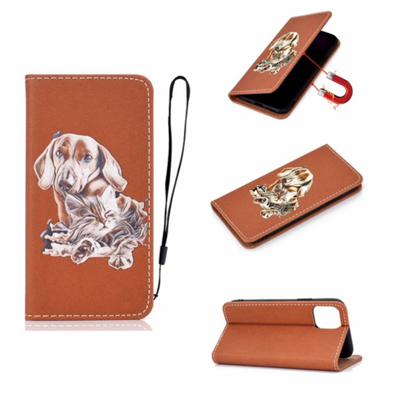 Flip Case iPhone 12 / 12 Pro Hund Und Katze