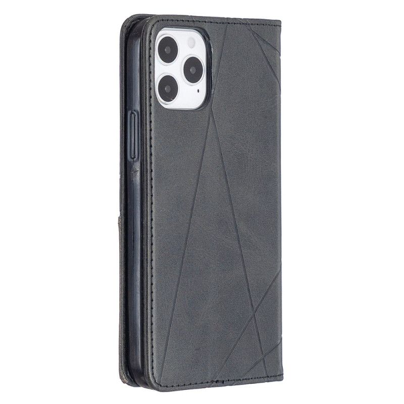 Flip Case iPhone 12 / 12 Pro Schwarz Künstlerstil