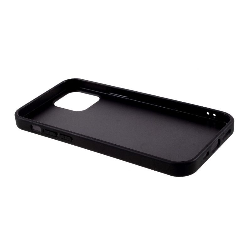 Hülle Für iPhone 12 / 12 Pro Schwarz Krokodilkartenhalter