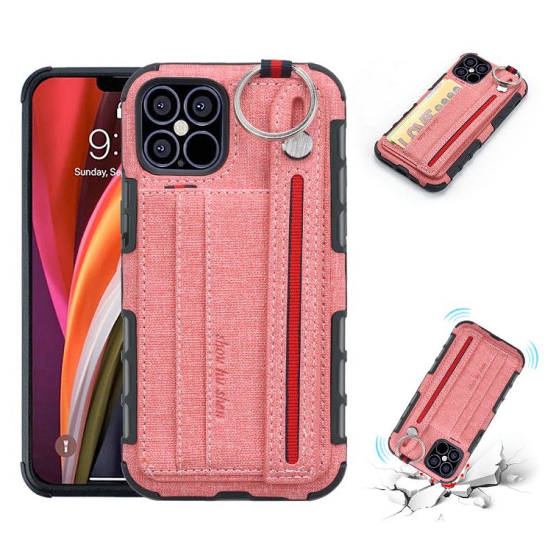 Hülle Für iPhone 12 / 12 Pro Schwarz Shouhushen-Stoff