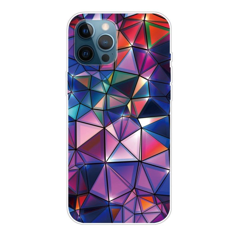 Hülle iPhone 12 / 12 Pro Grau Flexible Geometrie