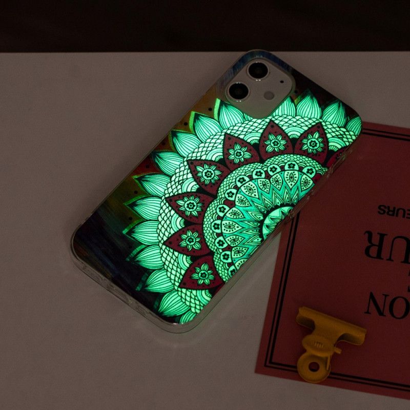 Hülle iPhone 12 / 12 Pro Handyhülle Fluoreszierendes Farbiges Mandala