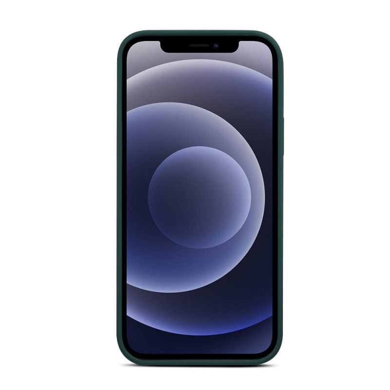 Hülle iPhone 12 / 12 Pro Schwarz Echtes Leder