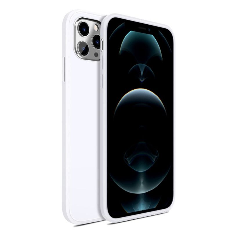 Hülle iPhone 12 / 12 Pro Schwarz Flüssiges Silikon Auf X-Ebene