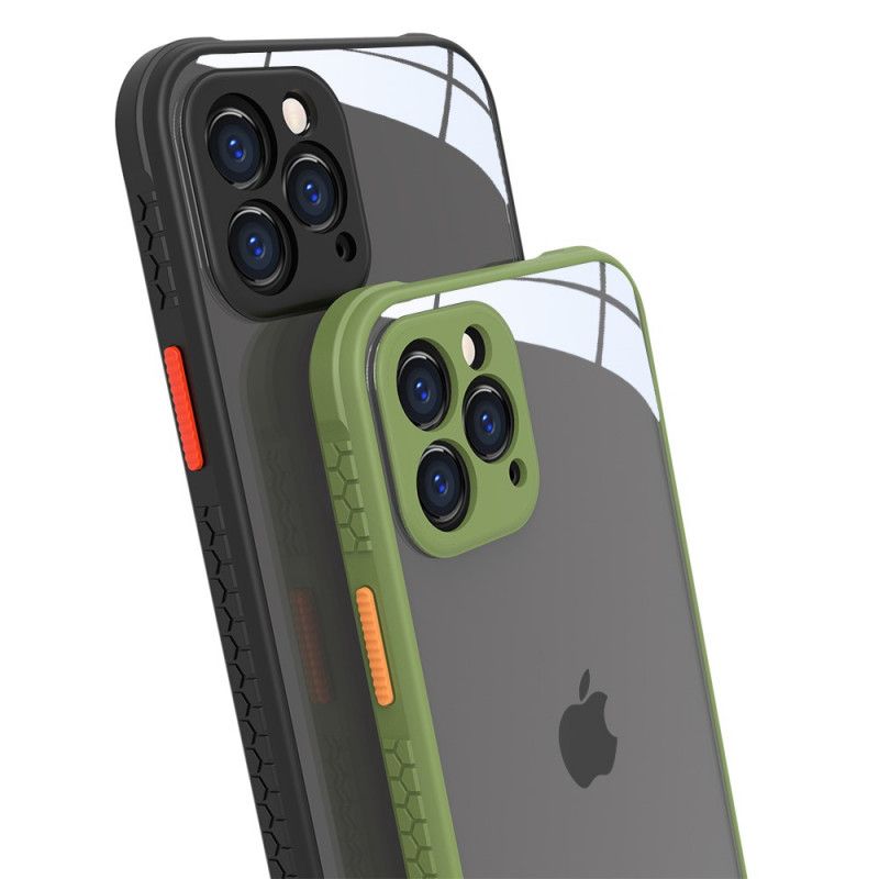Hülle iPhone 12 / 12 Pro Schwarz Handyhülle Hybrid-Silikonfelgen-Design