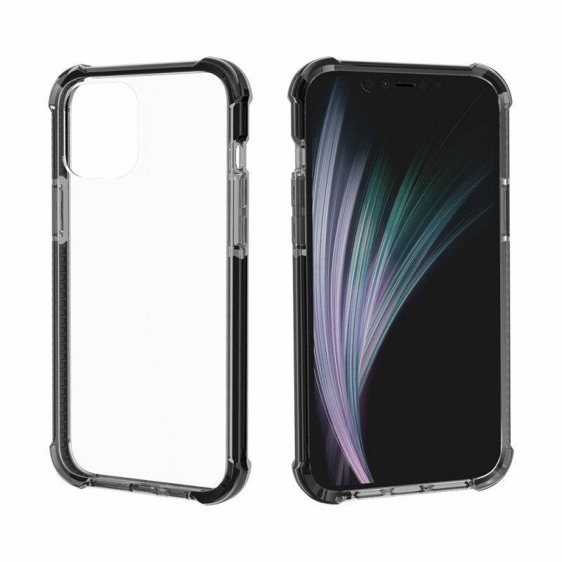 Hülle iPhone 12 / 12 Pro Schwarz Handyhülle Transparente Airbags