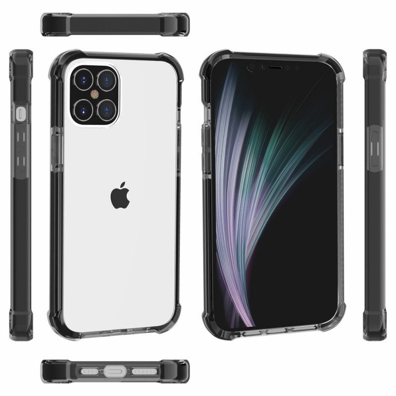 Hülle iPhone 12 / 12 Pro Schwarz Handyhülle Transparente Airbags