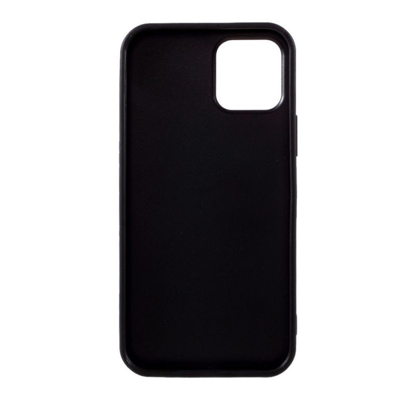 Hülle iPhone 12 / 12 Pro Schwarz Herzkartenhalter
