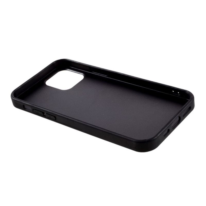 Hülle iPhone 12 / 12 Pro Schwarz Herzkartenhalter