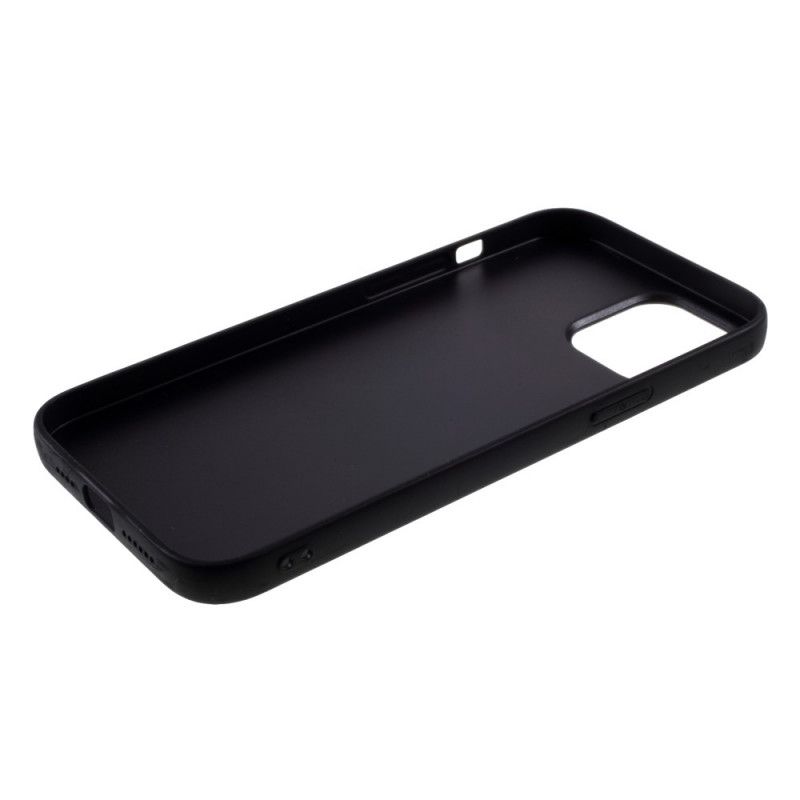 Hülle iPhone 12 / 12 Pro Schwarz Kunstleder Und Nieten