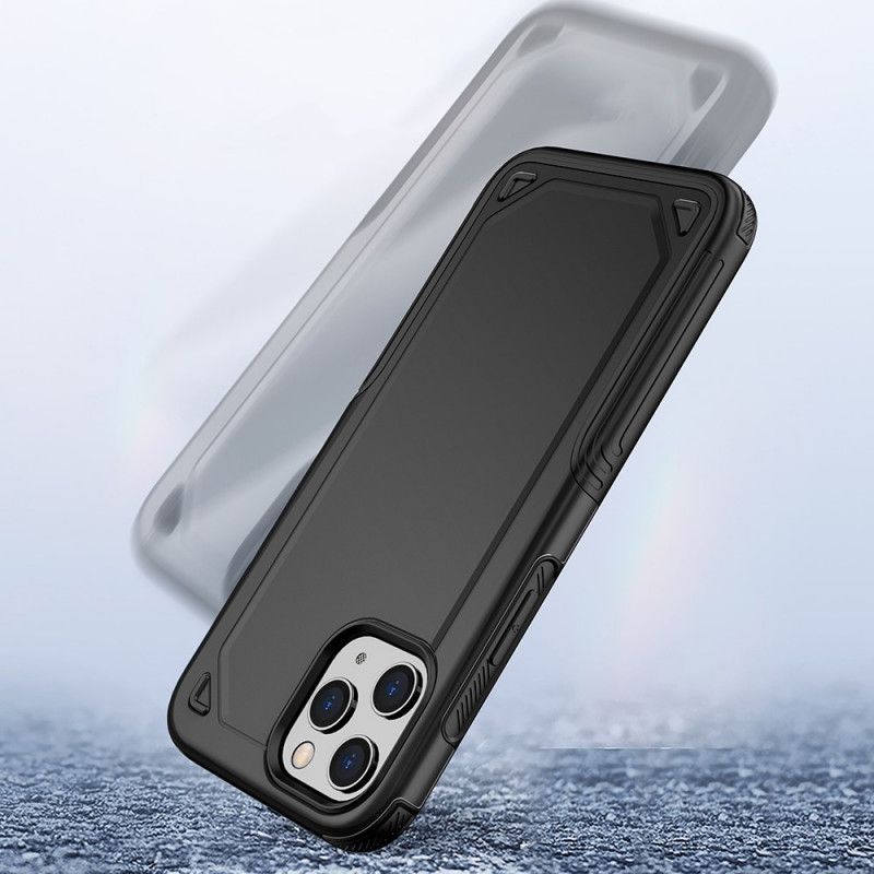 Hülle iPhone 12 / 12 Pro Schwarz Premium-Metalleffekt