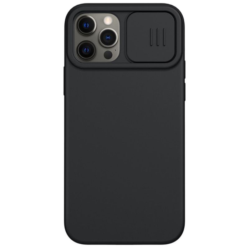 Hülle iPhone 12 / 12 Pro Schwarz Schutz Des Nillkin-Fotomoduls