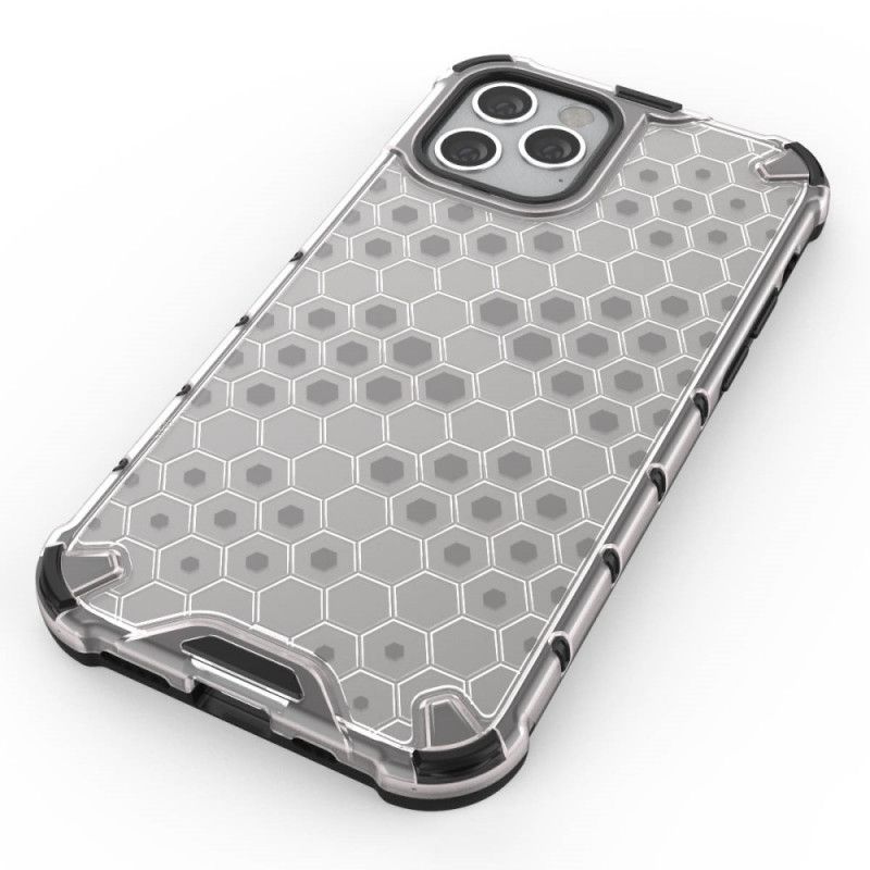 Hülle iPhone 12 / 12 Pro Weiß Wabenstil