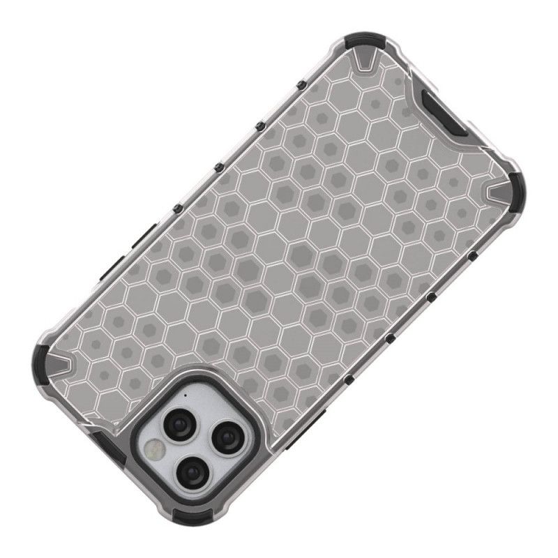 Hülle iPhone 12 / 12 Pro Weiß Wabenstil