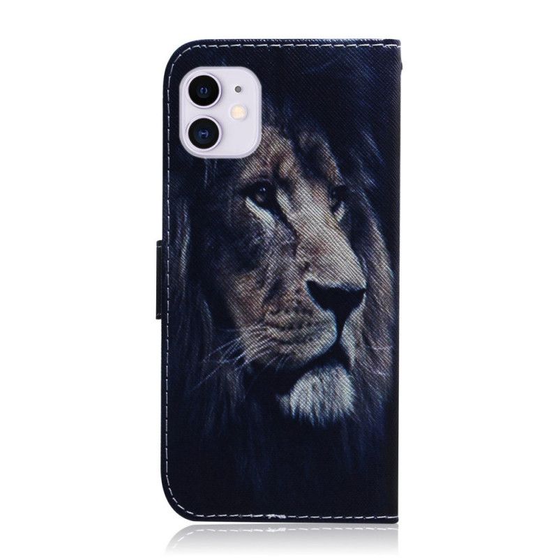 Lederhüllen Für iPhone 12 / 12 Pro Träumender Löwe