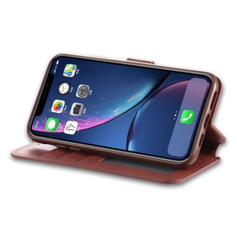 Lederhüllen iPhone 12 / 12 Pro Schwarz Ledereffekt-Azns