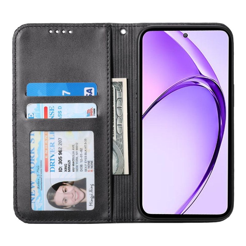 Flip Case Für Oppo Reno 13 Pro 5g Rautenmuster Mit Riemen