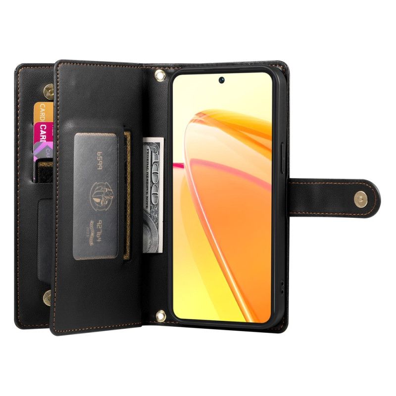 Lederhüllen Für Oppo Reno 13 Pro 5g Geldbörse Mit Riemen Und Schulterriemen