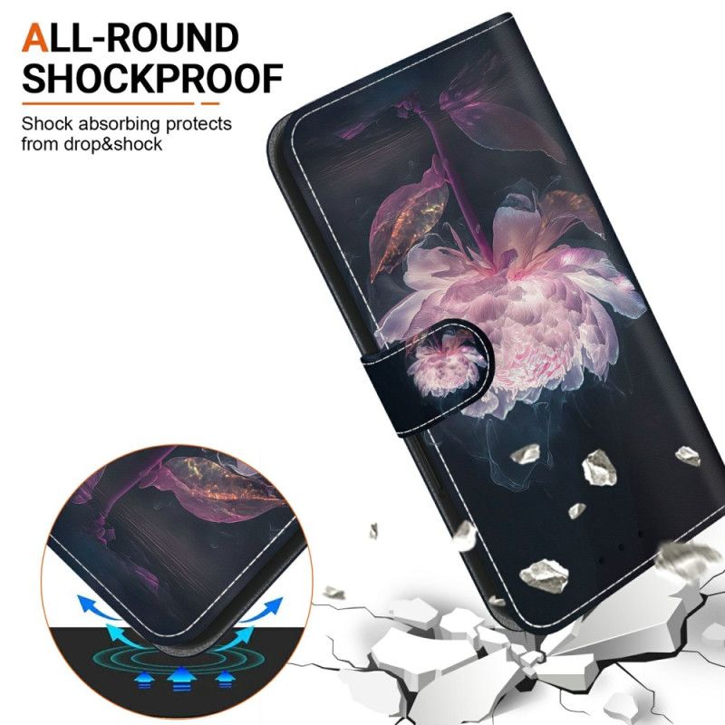 Lederhüllen Für Oppo Reno 13 Pro 5g Lila Pfingstrose