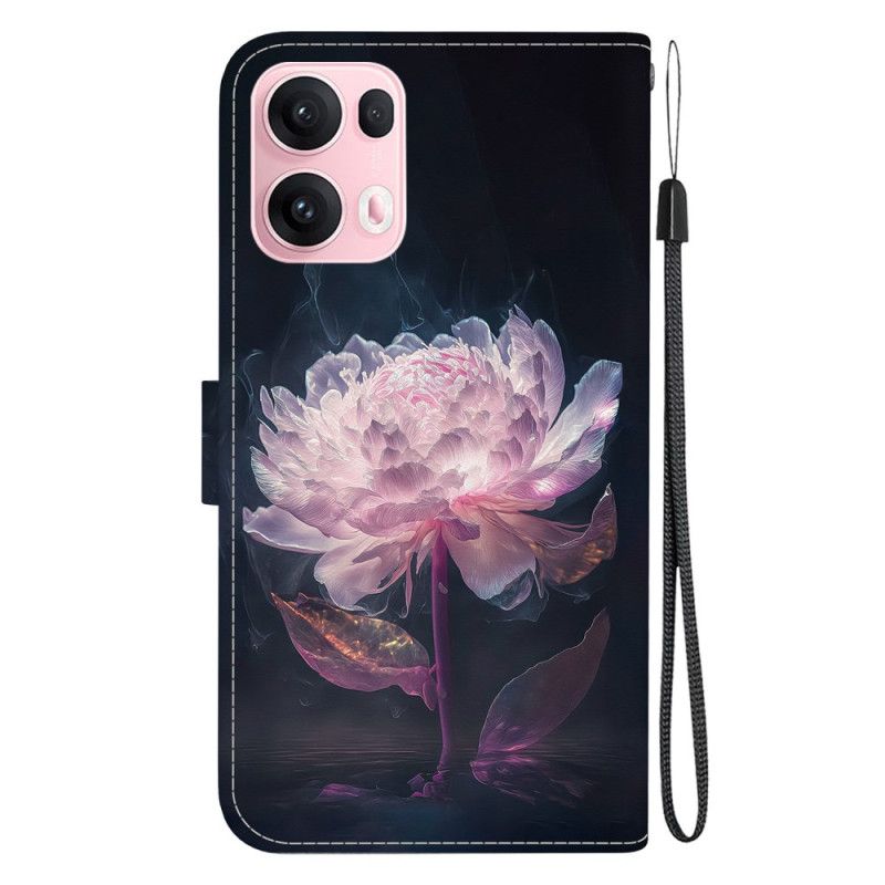Lederhüllen Für Oppo Reno 13 Pro 5g Lila Pfingstrose