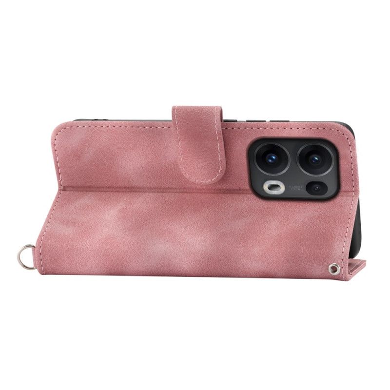 Lederhüllen Oppo Reno 13 Pro 5g Handyhülle Blumenmuster Mit Schulterriemen