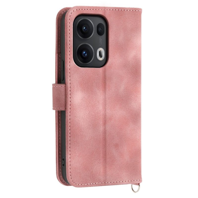 Lederhüllen Oppo Reno 13 Pro 5g Handyhülle Blumenmuster Mit Schulterriemen