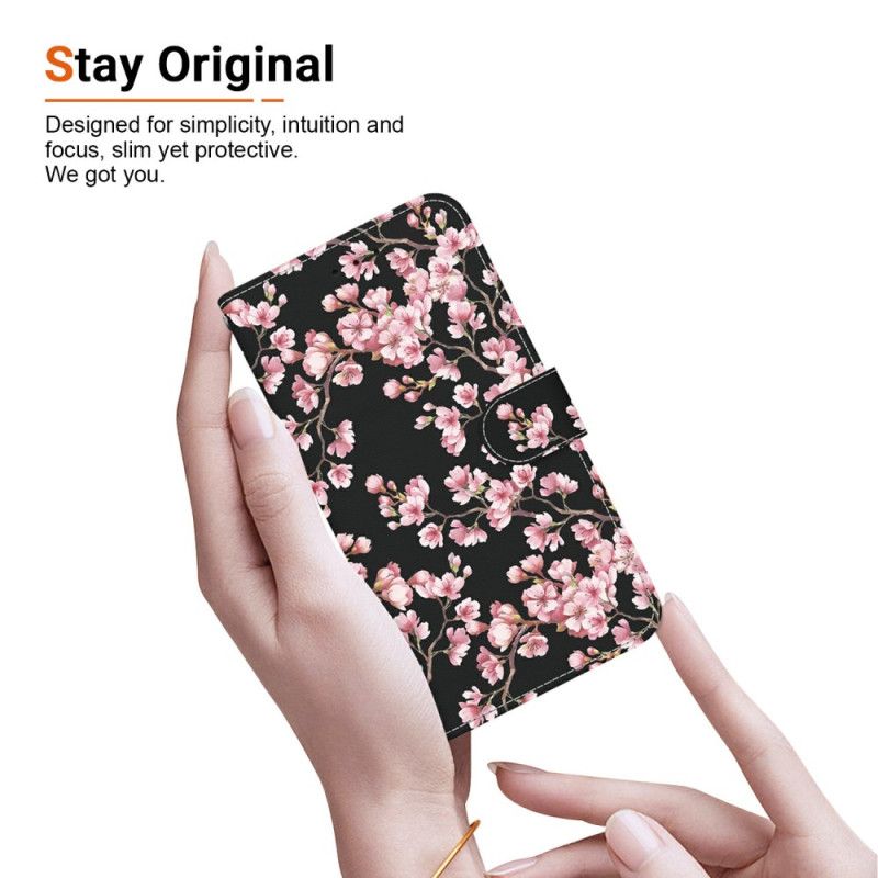 Lederhüllen Oppo Reno 13 Pro 5g Handyhülle Pflaumenblüten