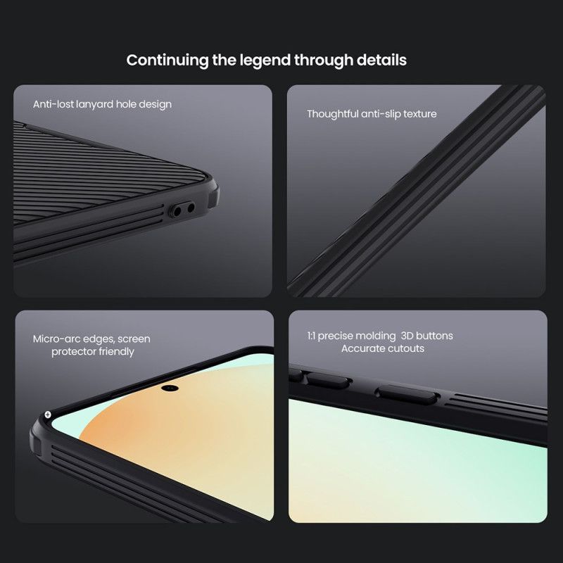 Hülle Für Samsung Galaxy S25 5g Edge Camshield Pro Mit Verschiebbarer Kameraabdeckung Von Nillkin