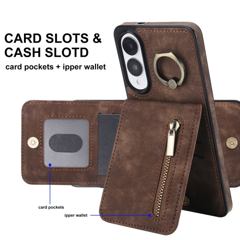 Hülle Samsung Galaxy S25 5g Edge Geldbörse Mit Reißverschluss Und Rfid-technologie