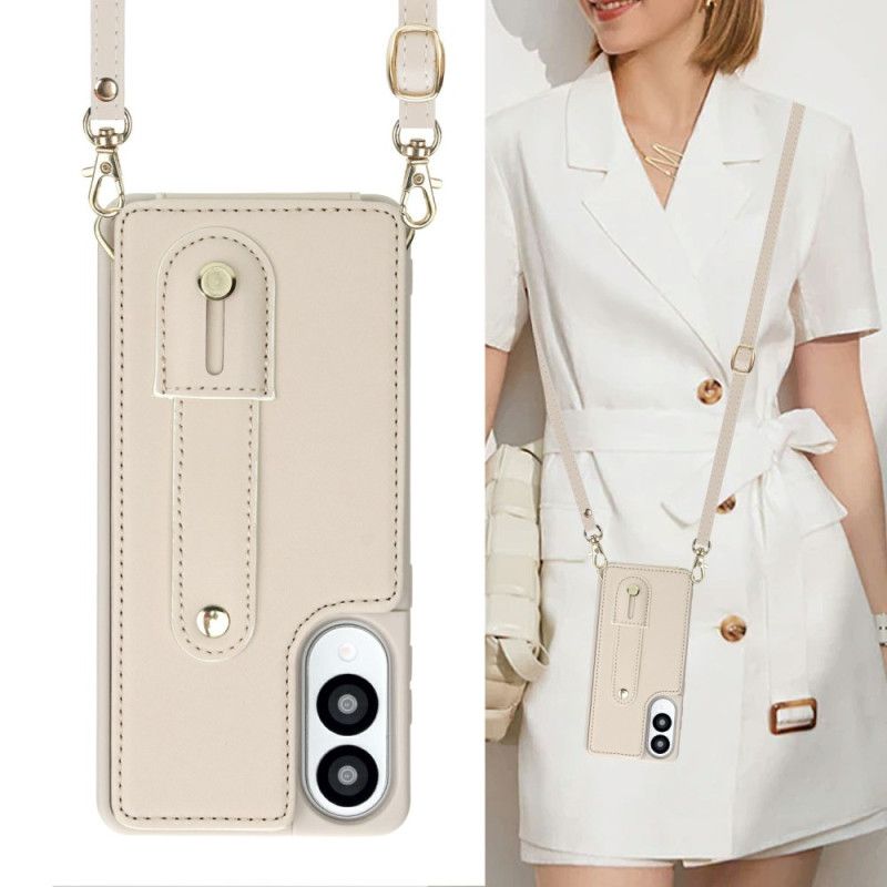 Hülle Samsung Galaxy S25 5g Edge Handyhülle Kartenhalter Mit Tragegurt Und Schultergurt