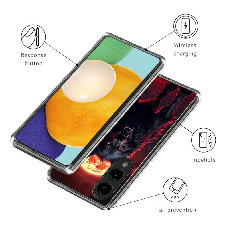 Hülle Samsung Galaxy S25 5g Edge Handyhülle Schwarzer Wolf